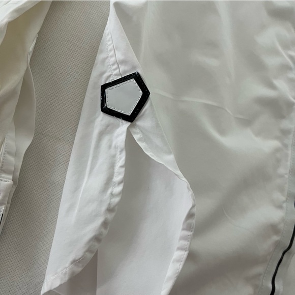 Balenciaga patent leather collar white blouse shirt 38 - Picture 4 of 14